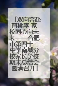 双向奔赴育桃李 家校同心向未来——合肥市第四十二中学南城分校家长学校期末总结会圆满召开