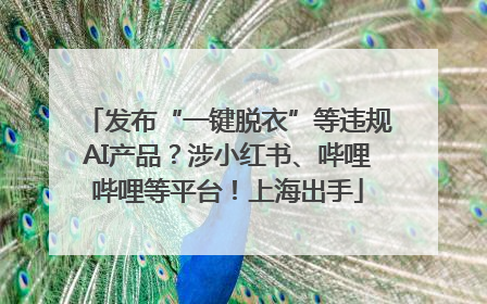 发布“一键脱衣”等违规AI产品？涉小红书、哔哩哔哩等平台！上海出手
