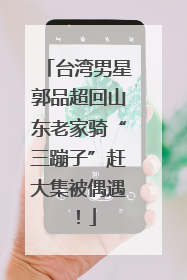 台湾男星郭品超回山东老家骑“三蹦子”赶大集被偶遇！