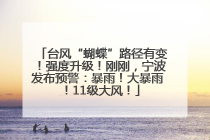 台风“蝴蝶”路径有变！强度升级！刚刚，宁波发布预警：暴雨！大暴雨！11级大风！