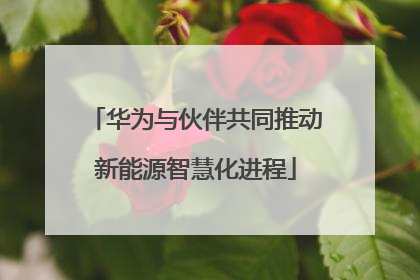 华为与伙伴共同推动新能源智慧化进程