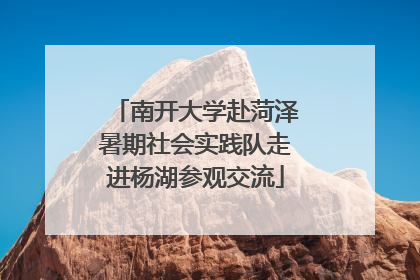 南开大学赴菏泽暑期社会实践队走进杨湖参观交流
