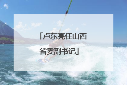 卢东亮任山西省委副书记
