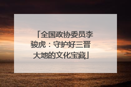 全国政协委员李骏虎：守护好三晋大地的文化宝藏