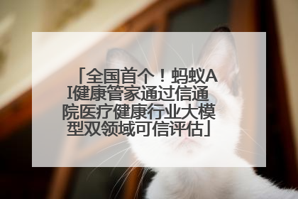 全国首个！蚂蚁AI健康管家通过信通院医疗健康行业大模型双领域可信评估