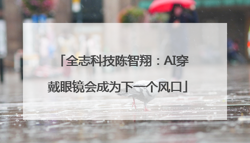 全志科技陈智翔：AI穿戴眼镜会成为下一个风口