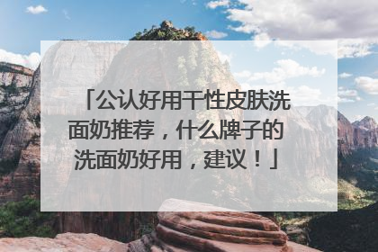 公认好用干性皮肤洗面奶推荐，什么牌子的洗面奶好用，建议！