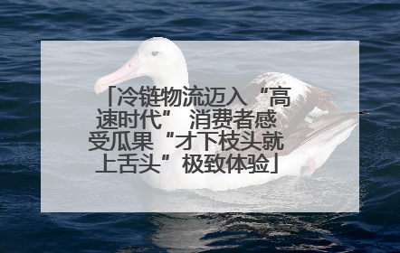 冷链物流迈入“高速时代” 消费者感受瓜果“才下枝头就上舌头”极致体验