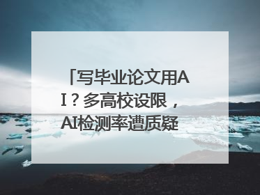 写毕业论文用AI？多高校设限，AI检测率遭质疑｜毕业进化论