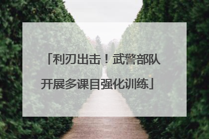 利刃出击！武警部队开展多课目强化训练