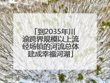 到2035年川渝跨界规模以上流经场镇的河流总体建成幸福河湖