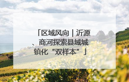 区域风向｜沂源、商河探索县域城镇化“双样本”