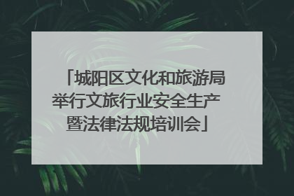 城阳区文化和旅游局举行文旅行业安全生产暨法律法规培训会