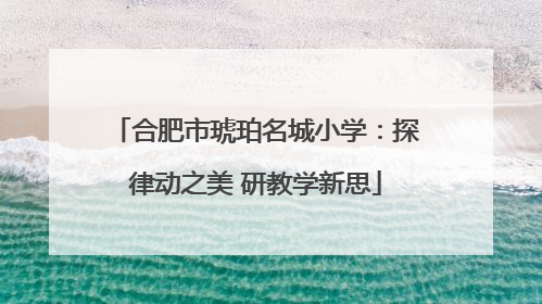 合肥市琥珀名城小学：探律动之美 研教学新思