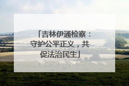 吉林伊通检察：守护公平正义，共促法治民生