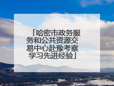 哈密市政务服务和公共资源交易中心赴豫考察学习先进经验