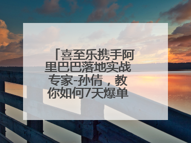喜至乐携手阿里巴巴落地实战专家-孙倩，教你如何7天爆单逆袭跨境电商