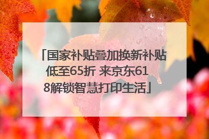 国家补贴叠加换新补贴低至65折 来京东618解锁智慧打印生活