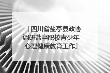 四川省盐亭县政协调研盐亭职校青少年心理健康教育工作