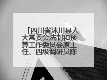 四川省沐川县人大常委会法制和预算工作委员会原主任、四级调研员陈发智被“双开”
