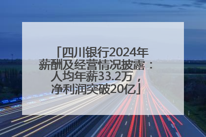 四川银行2024年薪酬及经营情况披露：人均年薪33.2万，净利润突破20亿