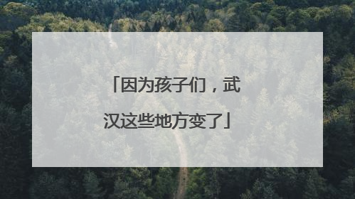 因为孩子们，武汉这些地方变了