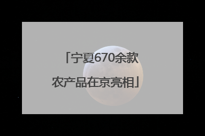 宁夏670余款农产品在京亮相