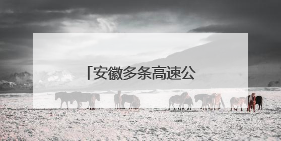 安徽多条高速公路最新进展！
