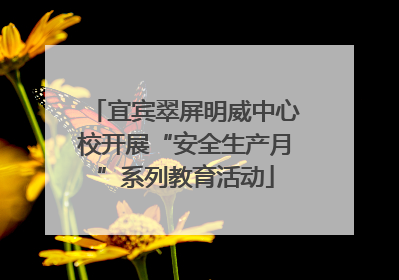 宜宾翠屏明威中心校开展“安全生产月”系列教育活动