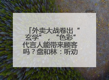 外卖大战卷出“玄学”，“色彩”代言人能带来顾客吗？盘和林：听劝的企业是好企业