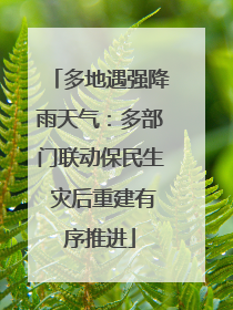 多地遇强降雨天气：多部门联动保民生 灾后重建有序推进