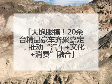 大饱眼福！20余台精品豪车齐聚嘉定，推动“汽车+文化+消费”融合