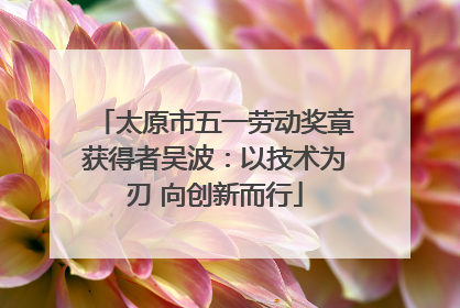 太原市五一劳动奖章获得者吴波：以技术为刃 向创新而行