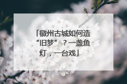 徽州古城如何造“旧梦”？一盏鱼灯，一台戏