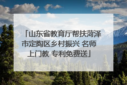 山东省教育厅帮扶菏泽市定陶区乡村振兴 名师上门教 专利免费送