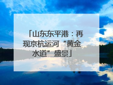 山东东平港：再现京杭运河“黄金水道”盛景