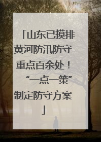 山东已摸排黄河防汛防守重点百余处！“一点一策”制定防守方案
