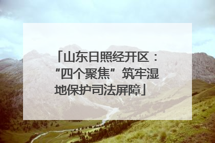 山东日照经开区：“四个聚焦”筑牢湿地保护司法屏障
