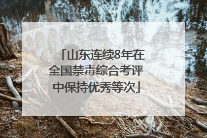 山东连续8年在全国禁毒综合考评中保持优秀等次