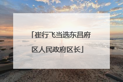 崔行飞当选东昌府区人民政府区长