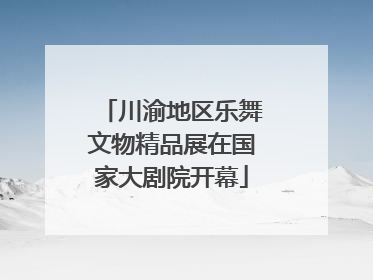 川渝地区乐舞文物精品展在国家大剧院开幕