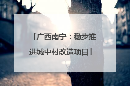 广西南宁：稳步推进城中村改造项目