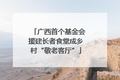 广西首个基金会援建长者食堂成乡村“敬老客厅”