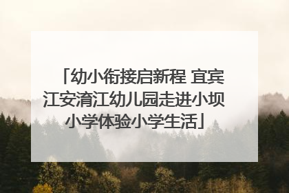 幼小衔接启新程 宜宾江安淯江幼儿园走进小坝小学体验小学生活