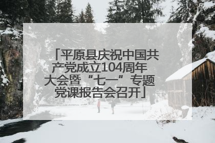 平原县庆祝中国共产党成立104周年大会暨“七一”专题党课报告会召开