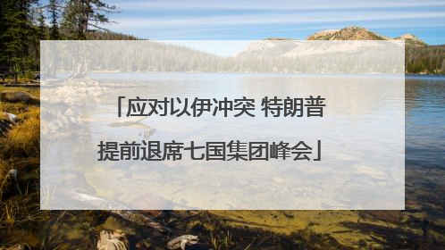 应对以伊冲突 特朗普提前退席七国集团峰会