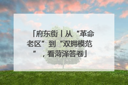 府东街丨从“革命老区”到“双拥模范”，看菏泽答卷