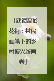 建德高岭花街：村民画笔下的乡村振兴新画卷