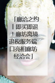 廊洽之约丨即买即退！廊坊离境退税服务端口亮相廊坊经洽会