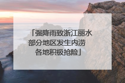 强降雨致浙江丽水部分地区发生内涝 各地积极抢险